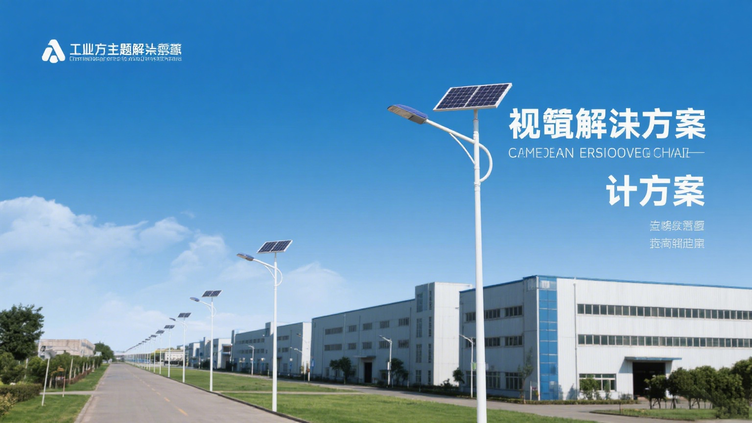 廠區(qū)太陽能路燈安裝方案 效果示意