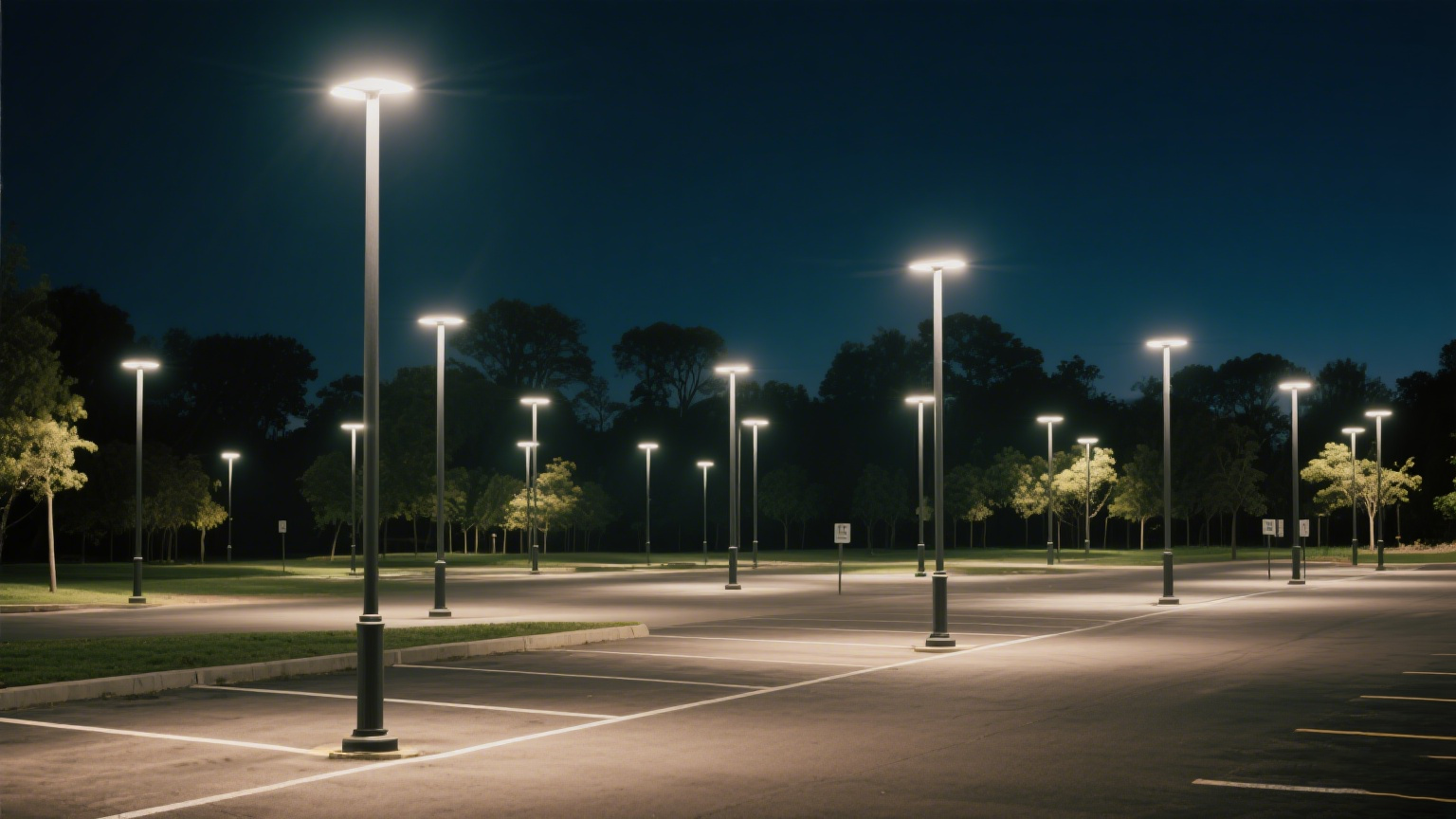 高桿庭院燈適用場(chǎng)景 效果示意